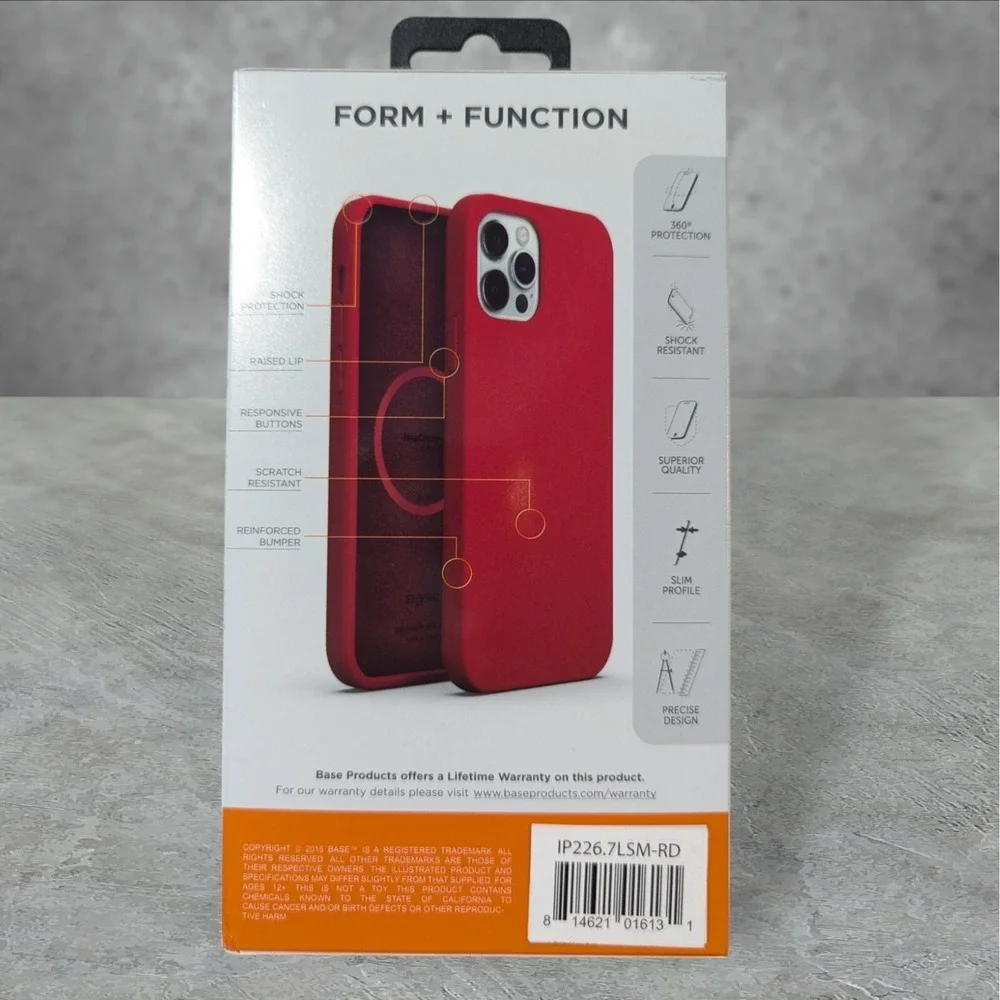A9. Base Liquid Silicone MagCharge Case For Apple iPhone 14 Max (14 Plus) Red